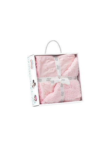 Lamb Skin Blanket - 80 X 110 - Coral Flecce - Mod. Disney - Pink