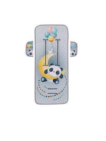 Cover For Pram 83X33-Breathable/Cotton Mod Panda Grey