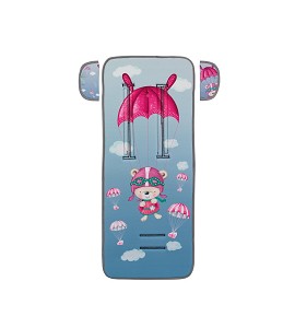 Cover For Pram 83X33-Breathable/Cotton Mod Paracaidista Pink