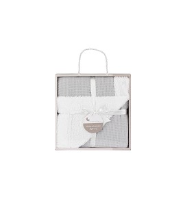 Manta Nido de Abeja Gris...