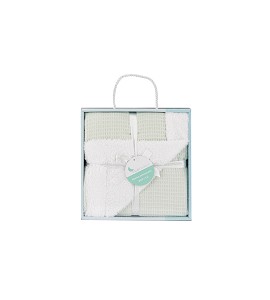 Mint Honeycomb Blanket with...