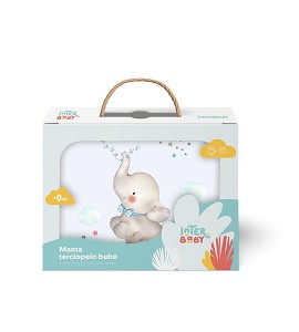 Manta Cuna Raschel Elefante...