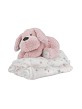 Set: Cardboard House to colour, blanket and Pink Dog Plush