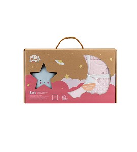 Set Blanket Bubble & led lamp - Pink