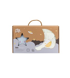 Set Blanket Bubble & led lamp - Beige