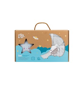 Set Blanket Bubble & led lamp - Gray
