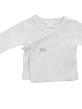 Set 5 Pcs(Shirt+Pants+Gloves+Bib+Socks)For New Born (0-6Months)-100%Cotton-Mod. Topos Bamboo- Gray