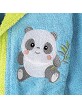 Albornoz Infantil Panda T.6-8 Turquesa