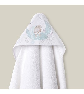 Bath Cape White & Green...