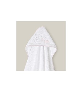 Bath Cape White & Pink...