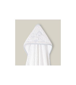 Bath Cape White & Blue Mon...