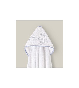 Bath Cape White & Blue Baby...