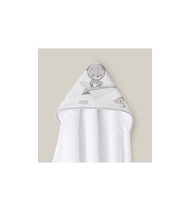 Bath Cape White & Grey...