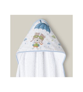 Bath Cape White & Blue...