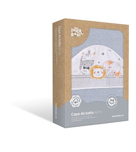 Capa de Baño Animalitos Gris