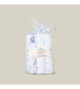 Pack de 3 Gasas Elefante Azul