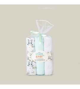 Pack de 3 Gasas Panda Verde