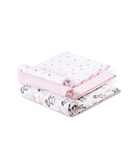 Pack de 3 Gasas Panda Rosa