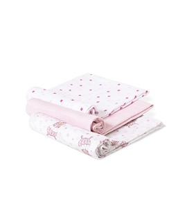 Pack 3 Gauzes Pink Parachute