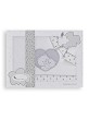 3 Pcs Bedding For Crib(Sheet106X82+Fitted S. 85X55X9+Case50X30)Cotton - Mod. Corazon O. - W/Gray
