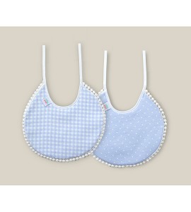 Pack 2 Baberos Vichy Azul