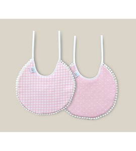 Pack 2 Baberos Vichy  Rosa