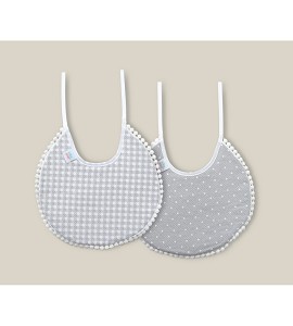 Pack 2 Baberos Vichy Gris