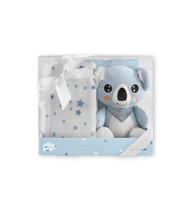 Set Manta y Peluche Koala Azul