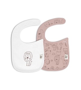 Pack 2 Baberos Animalitos Rosa