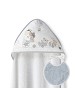 Set Capa de Baño Jirafa Bicicleta Bco/Gris con babero