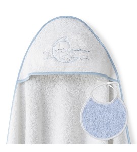 Set Capa de Baño Sweet Moon Bco/Azul