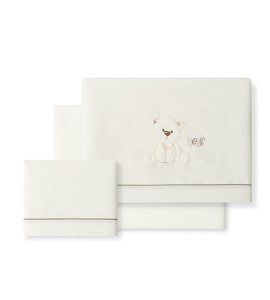 Sábanas Coche Oso Lazo Beige