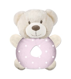 Sonajero Peluche Osito Rosa