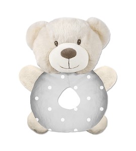Sonajero Peluche Osito Gris