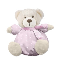 Peluche Sonajero Osito Rosa