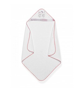 Bath Cape White Pink Password