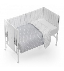 Cot Bed Wood + Set For Cot...