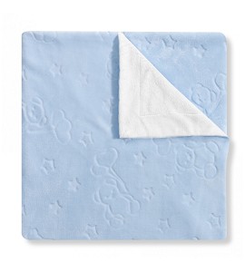 Manta Bebé Ositos Azul
