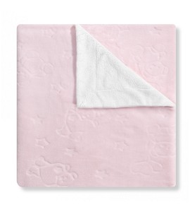Manta Bebé Ositos Rosa