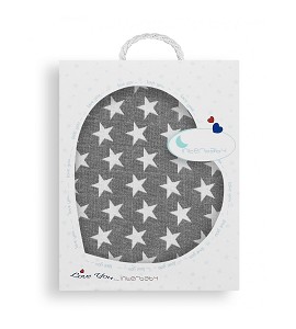 Muselina Star Gris Negro