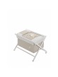 Crib In X In White Beech + Bedding + Garment + Mattress - Mod. Nature - Beige