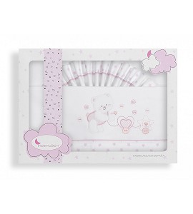 Sábanas Cuna Osito Corazon...