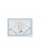 3 Pcs Bedding For Crib(Sheet106X82+Fitted S.85X55X9+Case50X30)Cotton - Mod. Nature - W/Blue