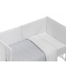 Mod. Star Set For Cot Bed With Duvet - Gray