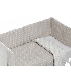 Mod. Star Set For Cot Bed With Duvet - Beige