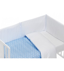 Mod. Star Set For Cot Bed With Duvet - Blue