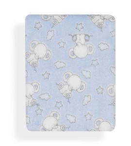 Manta Bebé Elefantitos Azul