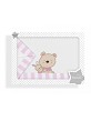 Bedding Set For Cot Bed 60X120 -100% Cotton - Mod. Osito Love White/Pink