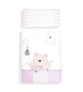 Funda Nórdica Osito Love Rosa