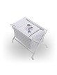 Crib In X In White Beech + Bedding + Garment + Mattress - Mod. Amorosos - Gray